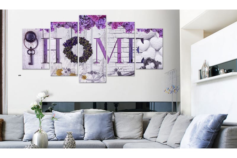 Bilde Purple House 200x100 - Artgeist sp. z o. o. - Innredning - Bilder & kunst - Lerretsbilder