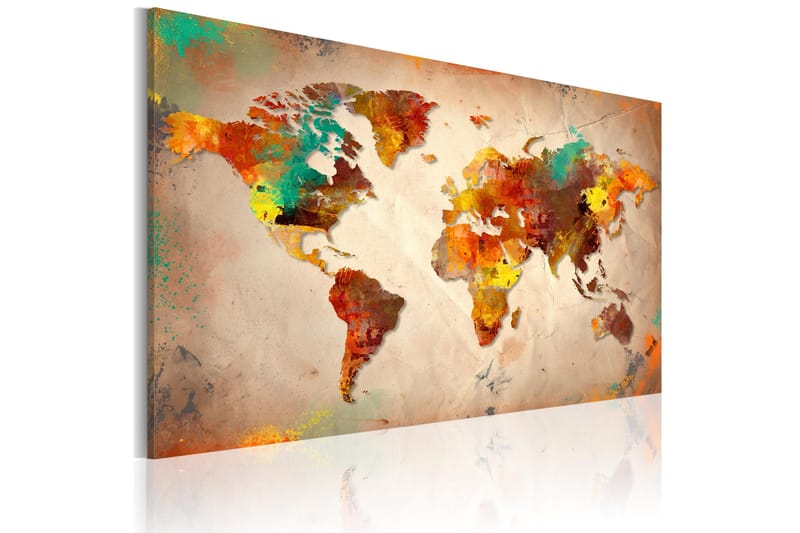 Bilde Painted World 120x80 - Artgeist sp. z o. o. - Innredning - Bilder & kunst - Lerretsbilder