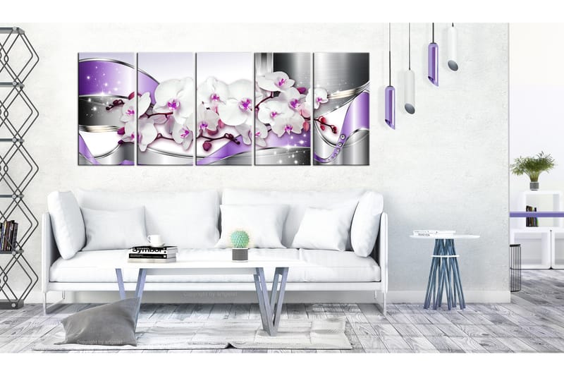 Bilde Purple Ribbons 200x80 - Artgeist sp. z o. o. - Lerretsbilder