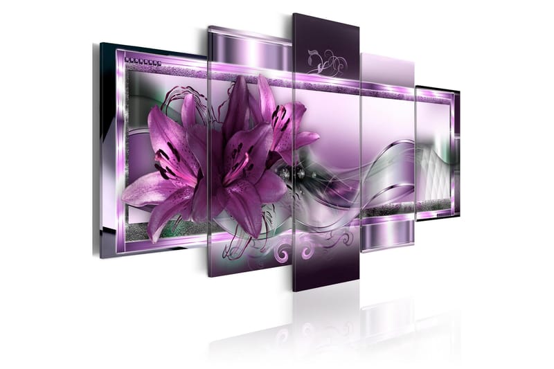 Bilde Purple Lilies 100x50 - Artgeist sp. z o. o. - Innredning - Bilder & kunst - Lerretsbilder