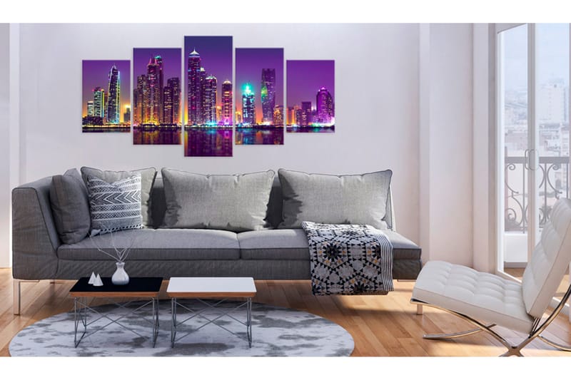 Bilde Purple Nights 100x50 - Artgeist sp. z o. o. - Innredning - Bilder & kunst - Lerretsbilder