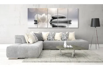 Bilde Pebbles In Water 5 Parts Narrow 200x80 - Artgeist sp. z o. o. - Innredning - Bilder & kunst - Lerretsbilder