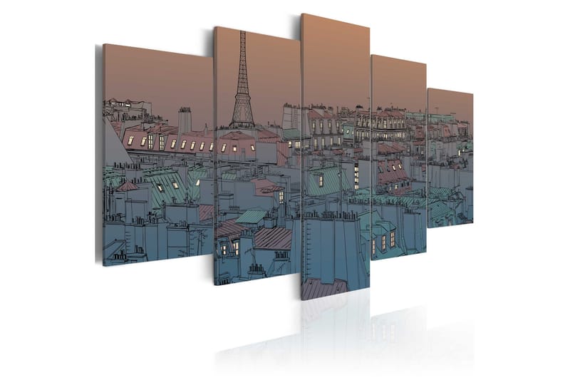 Bilde Paris The Darkness Falls 200x100 - Artgeist sp. z o. o. - Innredning - Bilder & kunst - Lerretsbilder