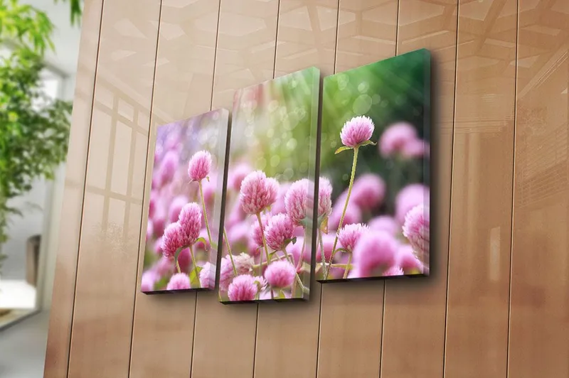 Canvasbilde 3-pk flerfarget - 22x03 cm - Innredning - Bilder & kunst - Lerretsbilder