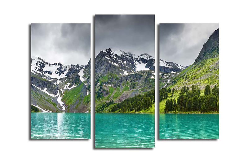 Canvasbilde 3-pk flerfarget - 22x03 cm - Innredning - Bilder & kunst - Lerretsbilder