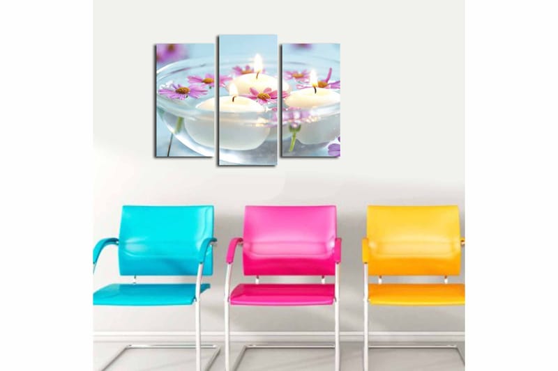 Canvasbilde 3-pk flerfarget - 22x03 cm - Innredning - Bilder & kunst - Lerretsbilder