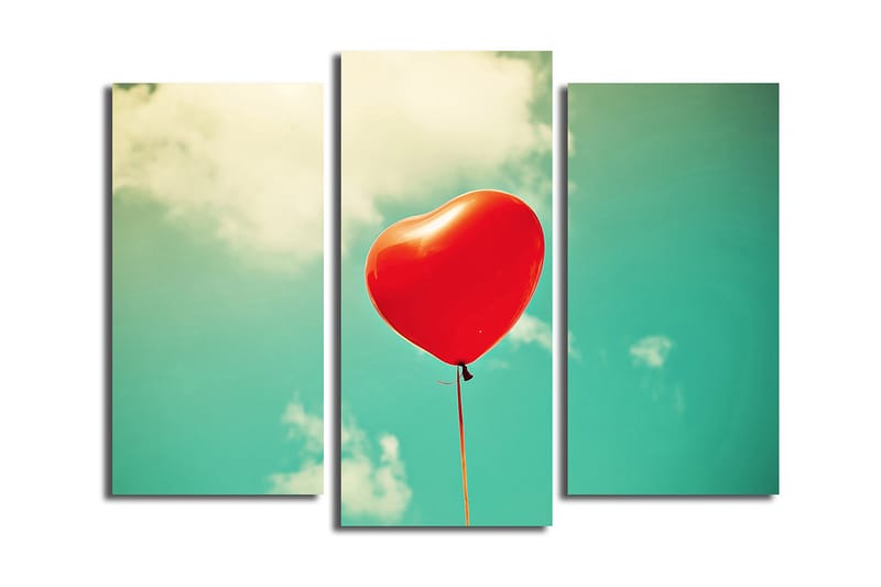 Canvasbilde 3-pk flerfarget - 22x03 cm - Innredning - Bilder & kunst - Lerretsbilder