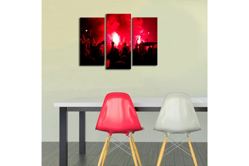 Canvasbilde 3-pk flerfarget - 22x03 cm - Innredning - Bilder & kunst - Lerretsbilder