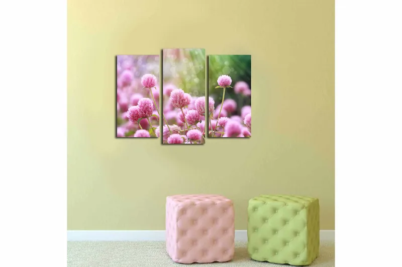 Canvasbilde 3-pk flerfarget - 22x03 cm - Innredning - Bilder & kunst - Lerretsbilder