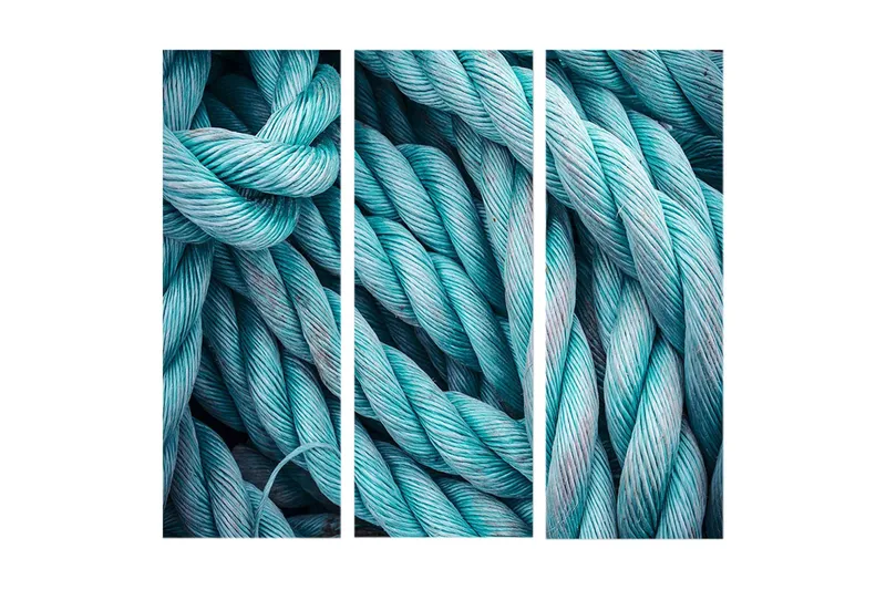 Canvasbilde 3-pk flerfarget, 22x05 cm