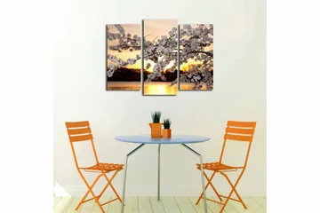 Canvasbilde 3-pk flerfarget - 22x03 cm - Innredning - Bilder & kunst - Lerretsbilder