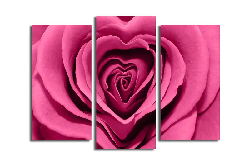 Canvasbilde 3-pk flerfarget, 22x03 cm