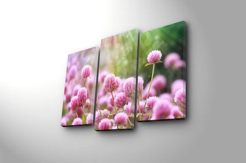 Canvasbilde 3-pk flerfarget - 22x03 cm - Innredning - Bilder & kunst - Lerretsbilder