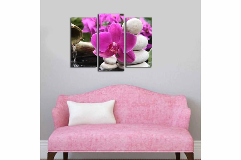 Canvasbilde 3-pk flerfarget - 22x03 cm - Innredning - Bilder & kunst - Lerretsbilder