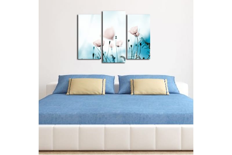 Canvasbilde 3-pk flerfarget - 22x03 cm - Innredning - Bilder & kunst - Lerretsbilder