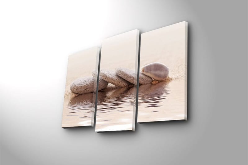 Canvasbilde 3-pk flerfarget - 22x03 cm - Innredning - Bilder & kunst - Lerretsbilder