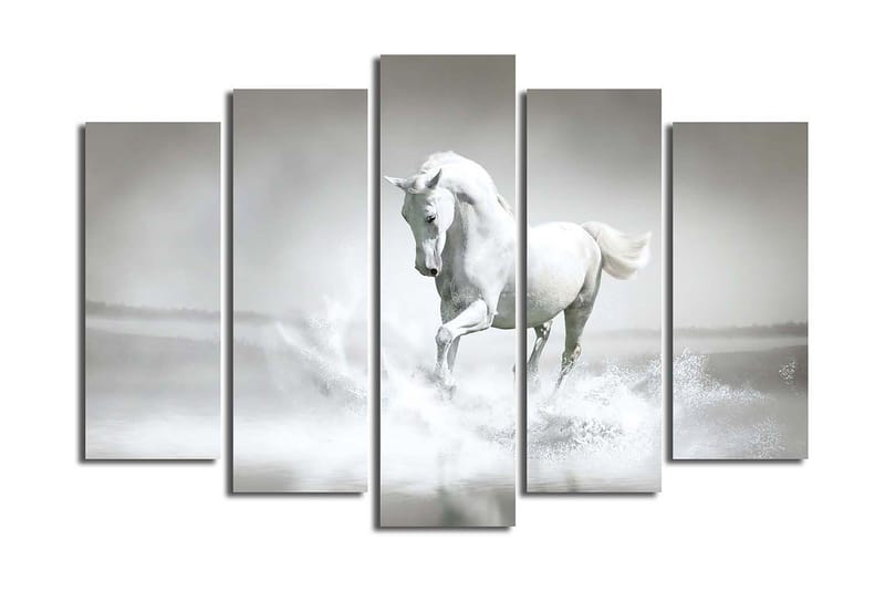 Canvasbilde 5-pk flerfarget - 11x96 cm - Innredning - Bilder & kunst - Lerretsbilder
