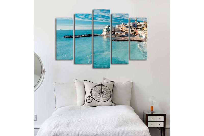 Canvasbilde 5-pk flerfarget - 11x96 cm - Innredning - Bilder & kunst - Lerretsbilder