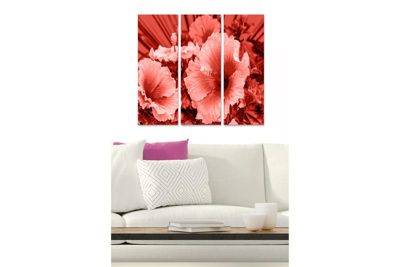 Canvasbilde Abstract 3-pk Flerfarget, 22x05 cm