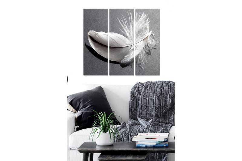 Canvasbilde Abstract 3-pk Flerfarget, 22x05 cm