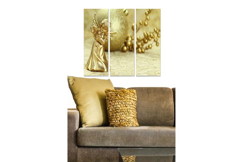 Canvasbilde Abstract 3-pk Flerfarget, 22x05 cm