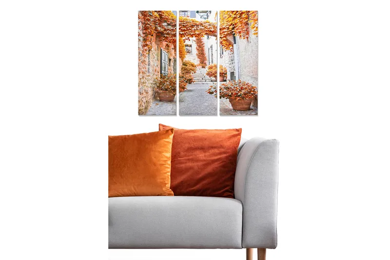 Canvasbilde Abstract 3-pk Flerfarget, 22x05 cm