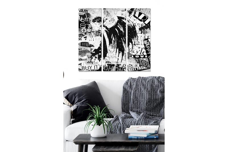 Canvasbilde Abstract 3-pk Flerfarget, 22x05 cm