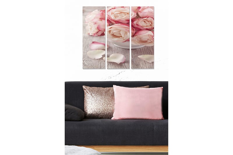 Canvasbilde Abstract 3-pk Flerfarget, 22x05 cm