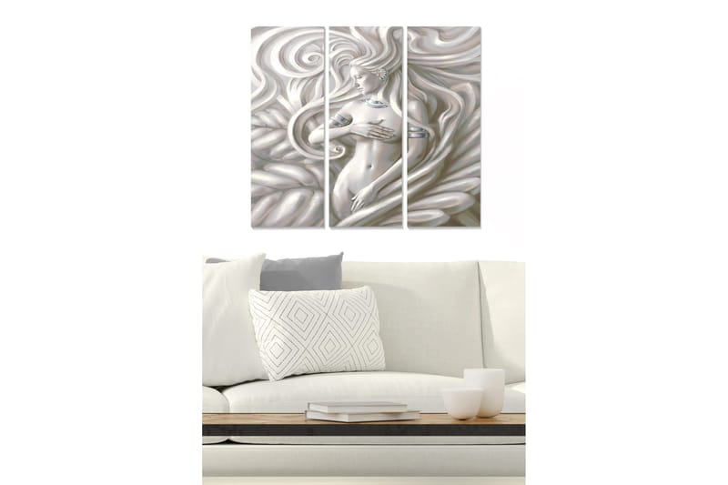 Canvasbilde Abstract 3-pk Flerfarget, 22x05 cm