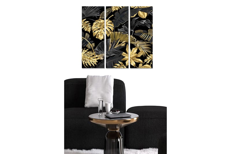 Canvasbilde Abstract 3-pk Flerfarget, 22x05 cm