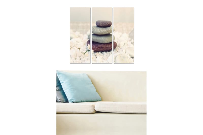 Canvasbilde Abstract 3-pk Flerfarget, 22x05 cm