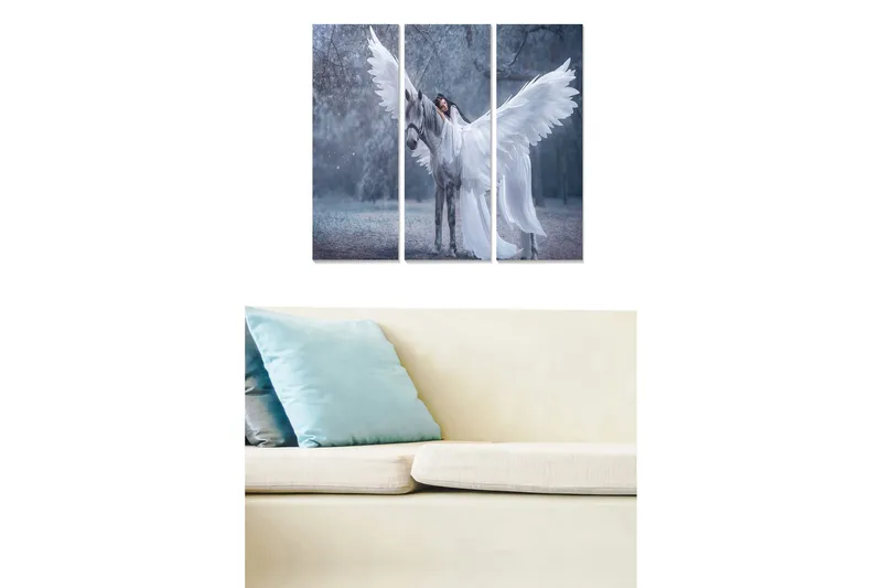 Canvasbilde Animal 3-pk flerfarget, 22x05 cm