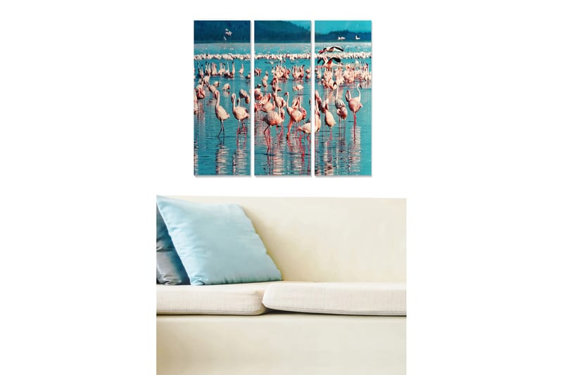 Canvasbilde Animal 3-pk flerfarget, 22x05 cm