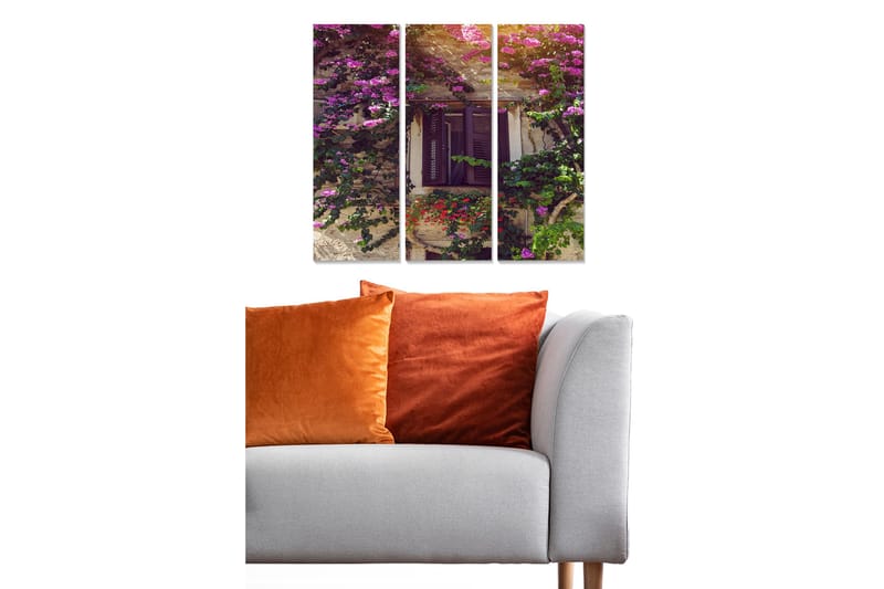 Canvasbilde Animal 3-pk flerfarget, 22x05 cm