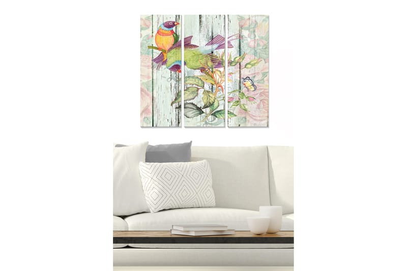 Canvasbilde Animal 3-pk flerfarget, 22x05 cm