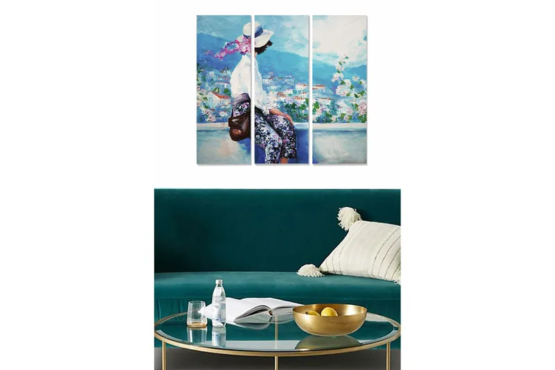 Canvasbilde Animal 3-pk flerfarget, 22x05 cm