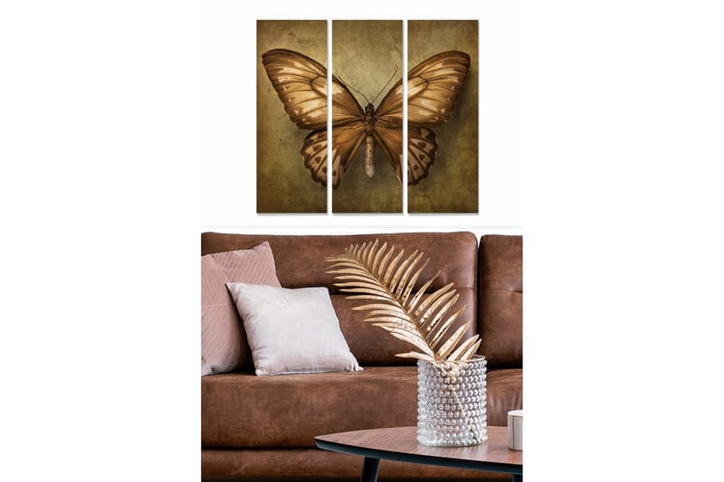 Canvasbilde Animal 3-pk flerfarget, 22x05 cm