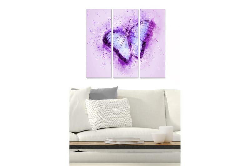 Canvasbilde Animal 3-pk flerfarget, 22x05 cm