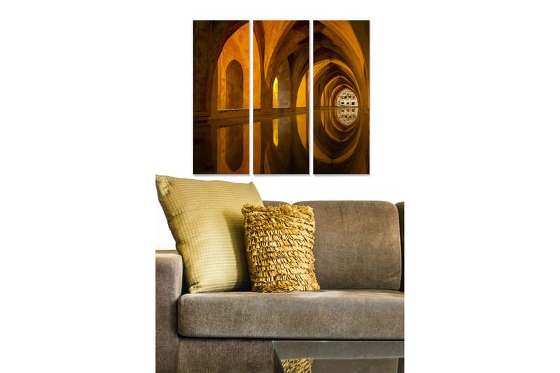 Canvasbilde Building 3-pk Flerfarget - 22x05 cm - Innredning - Bilder & kunst - Lerretsbilder