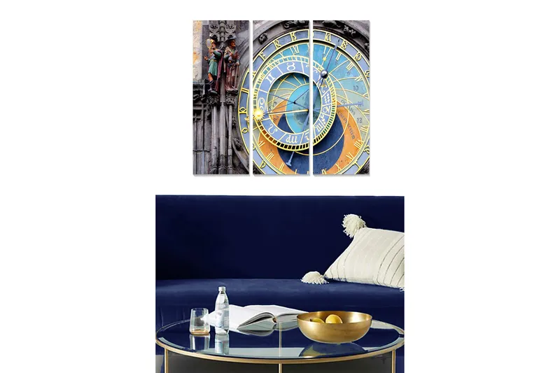 Canvasbilde City 3-pk flerfarget, 22x05 cm