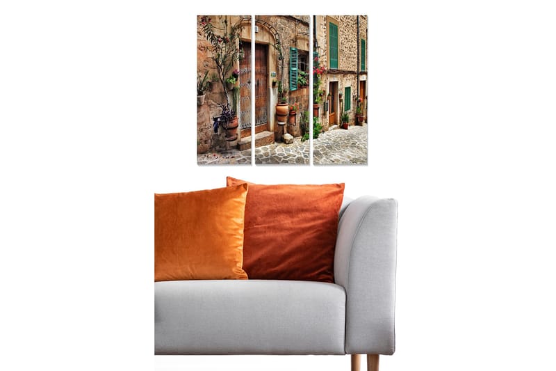 Canvasbilde City 3-pk flerfarget, 22x05 cm