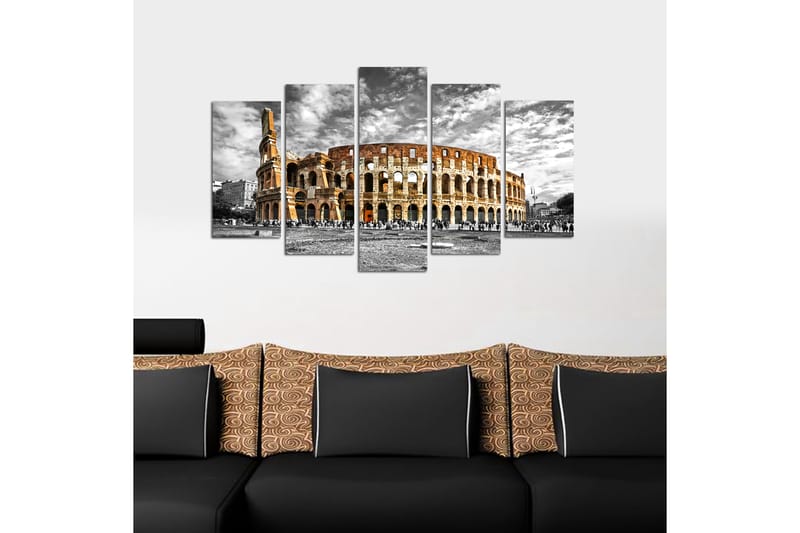 Canvasbilde City 5-pk flerfarget - 22x06 cm - Innredning - Bilder & kunst - Lerretsbilder