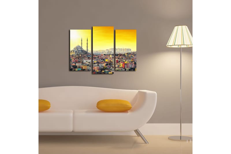 Canvasbilde City Istanbul 3-pk Flerfarget - 22x03 cm - Innredning - Bilder & kunst - Lerretsbilder