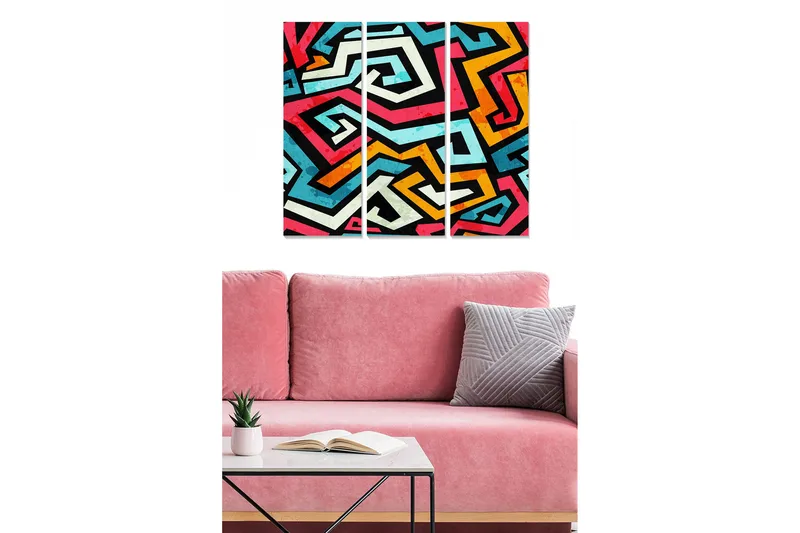 Canvasbilde Colorful 3-pk Flerfarget, 22x05 cm