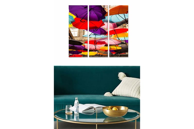 Canvasbilde Colorful 3-pk Flerfarget, 22x05 cm