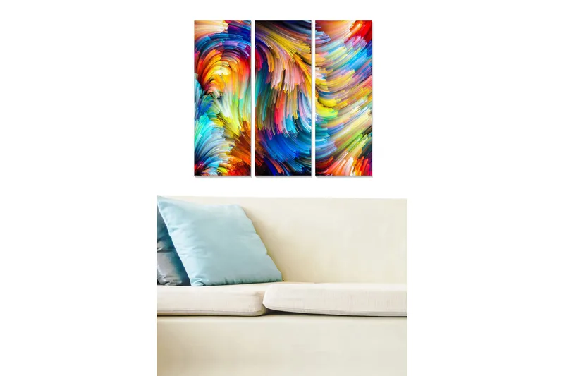 Canvasbilde Colorful 3-pk Flerfarget, 22x05 cm