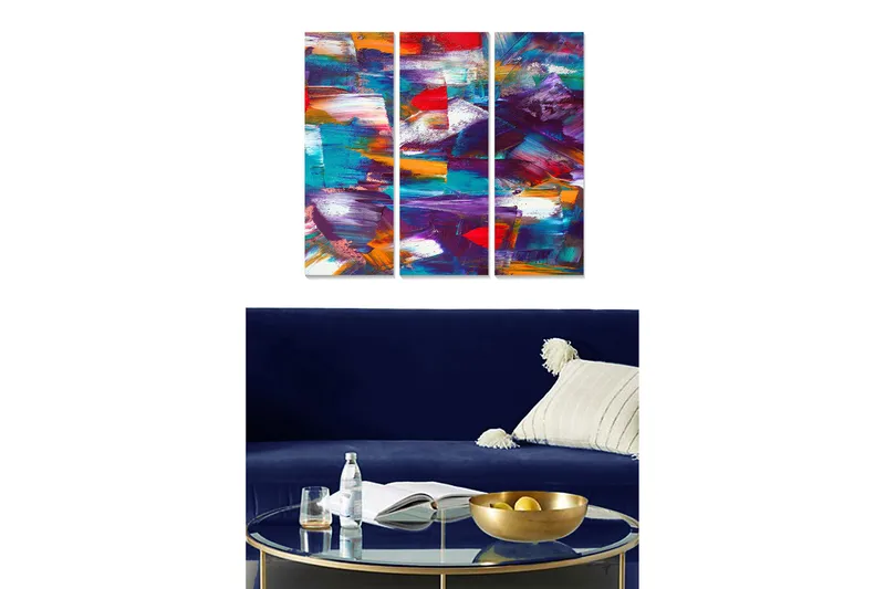 Canvasbilde Colorful 3-pk Flerfarget, 22x05 cm