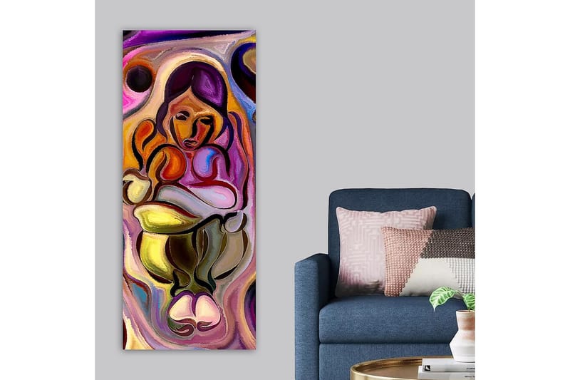 Canvasbilde DKY Abstract & Fractals Flerfarget - 50x120 cm - Innredning - Bilder & kunst - Lerretsbilder