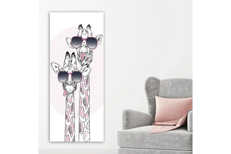 Canvasbilde DKY Animals Flerfarget - 50x120 cm - Innredning - Bilder & kunst - Lerretsbilder