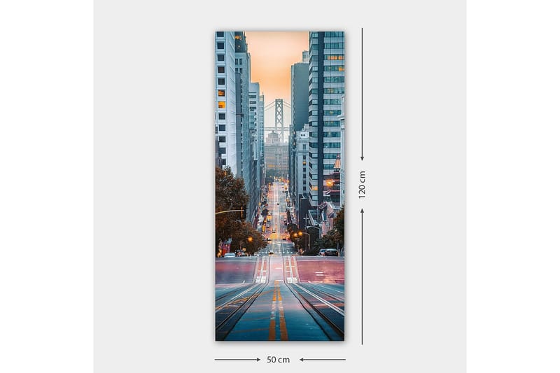 Canvasbilde DKY Cities & Countries Flerfarget - 50x120 cm - Innredning - Bilder & kunst - Lerretsbilder